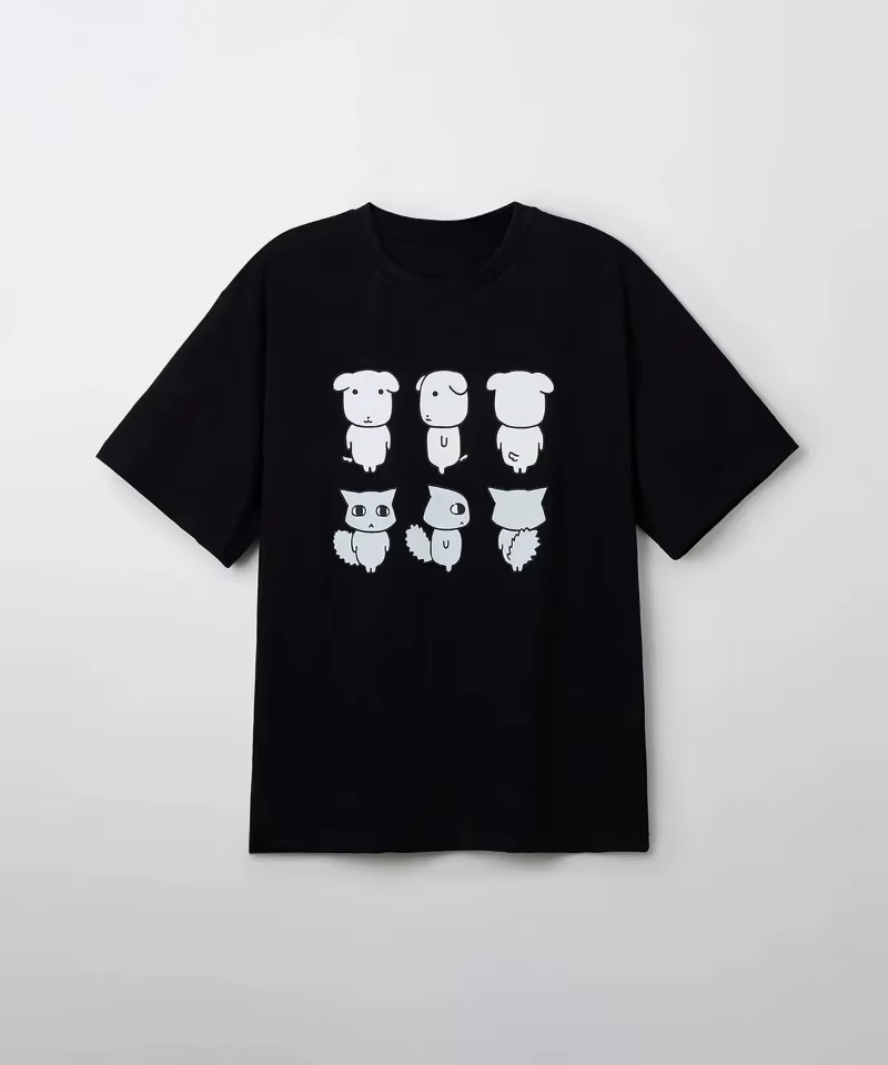 Streetwear Brand Cat - T-shirt in cotone con grafica di