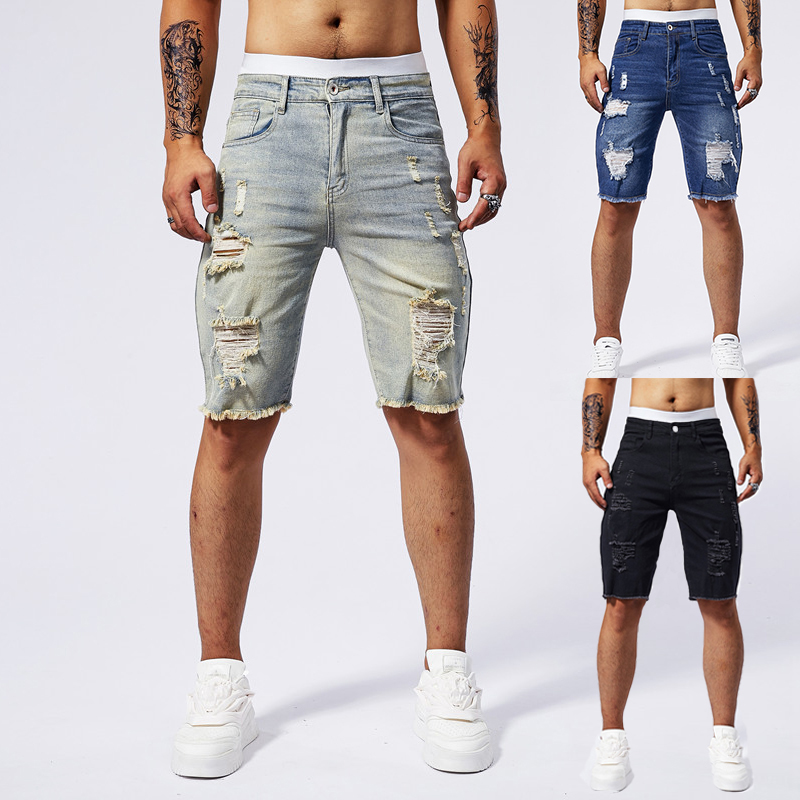 Pantaloncini di jeans strappat - Streetwear Brands recensione e prezzo