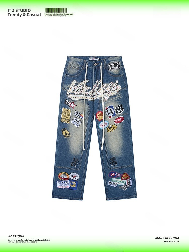 Jeans da Uomo VALLEY Ricamati, - Valley Streetwear Brand recensione e prezzo