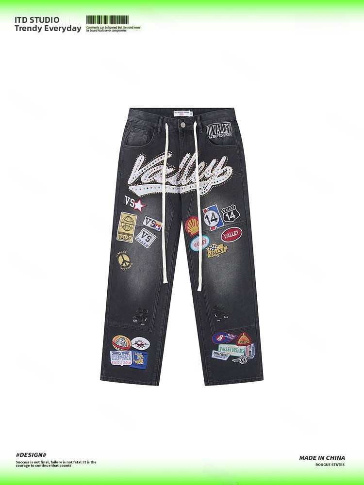Jeans da Uomo VALLEY Ricamati, - Valley Streetwear Brand recensione e prezzo